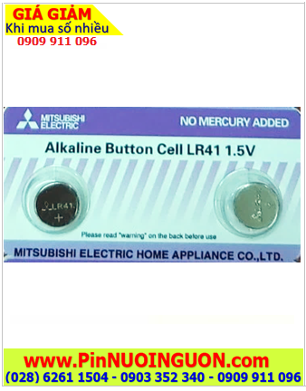 Mitsubishi LR41, AG3 _Pin cúc áo 1.5v alkaline Mitsubishi LR41, AG3 chính hãng